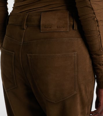 Gerade Hose Maxine aus Veloursleder | Proenza Schouler