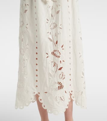 Abito lungo in pizzo sangallo | Farm Rio