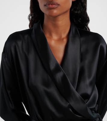 Eivie silk satin wrap top | The Row