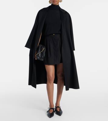 Minifalda plisada de sarga de algodón | Max Mara