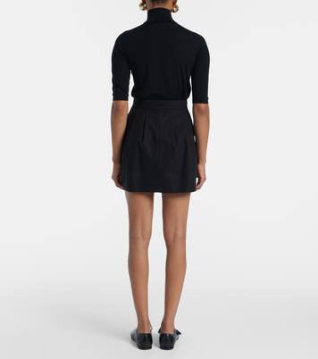 Minifalda plisada de sarga de algodón | Max Mara