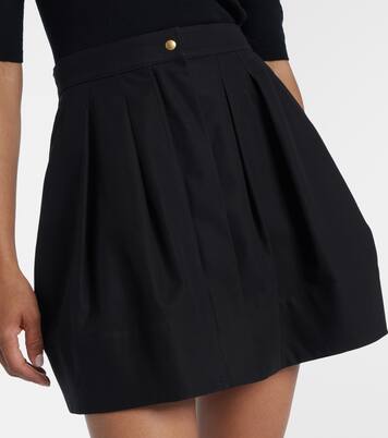 Minifalda plisada de sarga de algodón | Max Mara