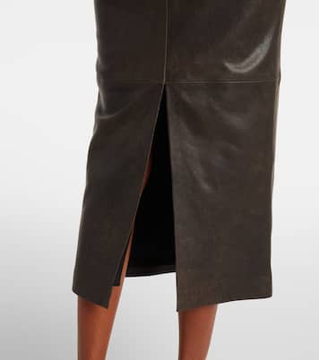 Robe midi en cuir | Alex Perry