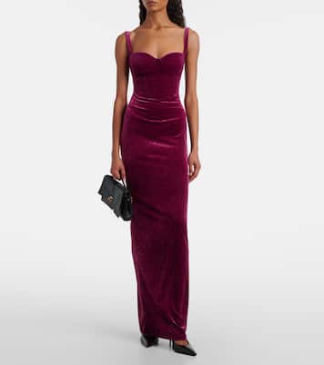 Abito lungo in velluto | Balenciaga