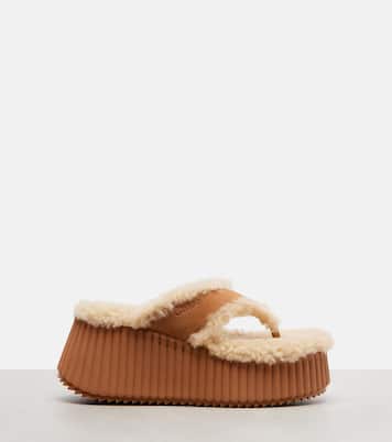 Nama 80 suede platform thong sandals | Chloé