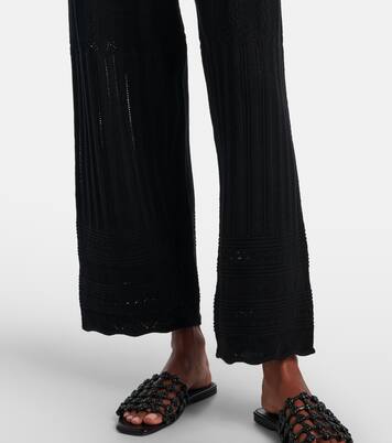 Alliage pointelle wool and cashmere wide-leg pants | Eres