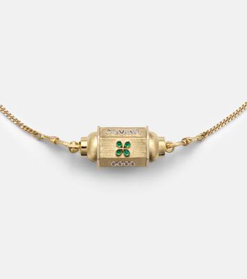 Collar con colgante Good Things de oro de 18 ct con esmeraldas | Marie Lichtenberg