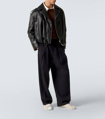 Ballet Runner 2.0 suede-trimmed leather sneakers | Loewe