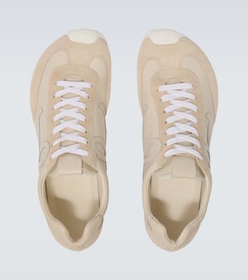 Ballet Runner 2.0 suede-trimmed leather sneakers | Loewe