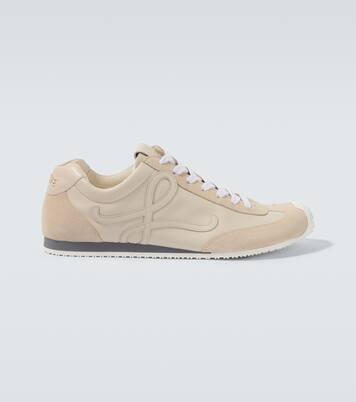 Ballet Runner 2.0 suede-trimmed leather sneakers | Loewe