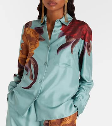 Camicia Boy in seta con stampa floreale | La DoubleJ