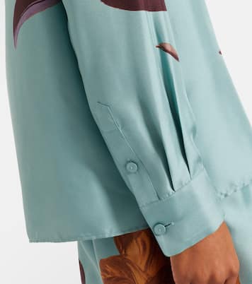 Camicia Boy in seta con stampa floreale | La DoubleJ