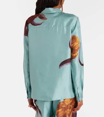 Camicia Boy in seta con stampa floreale | La DoubleJ