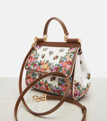 Sac à anse supérieure Sicily Medium en cuir | Dolce&Gabbana