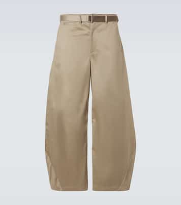 Cotton chino barrel-leg pants | Sacai