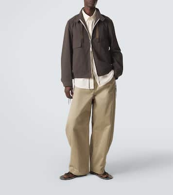 Cotton chino barrel-leg pants | Sacai
