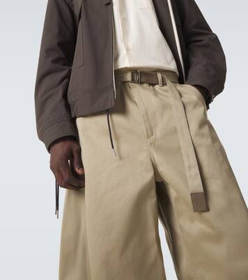 Cotton chino barrel-leg pants | Sacai
