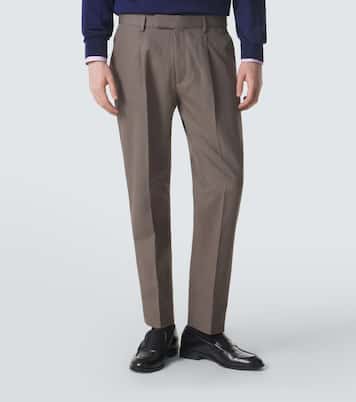Cotton and linen straight pants | Zegna