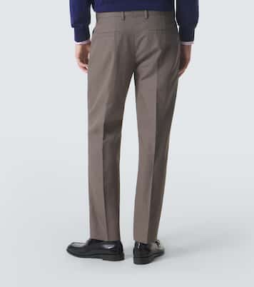 Cotton and linen straight pants | Zegna