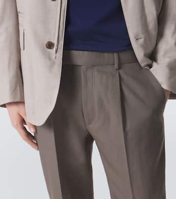 Cotton and linen straight pants | Zegna