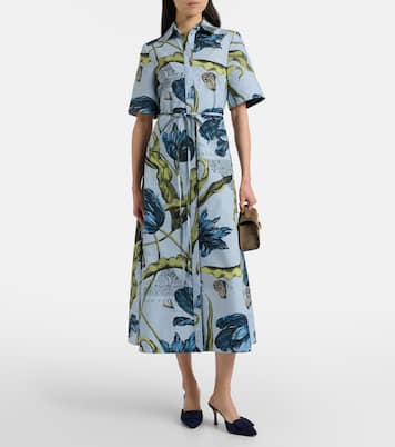 Bedrucktes Midikleid aus Baumwolle | Erdem