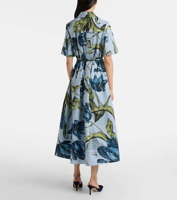 Bedrucktes Midikleid aus Baumwolle | Erdem