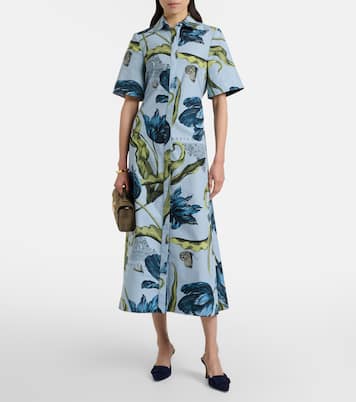 Bedrucktes Midikleid aus Baumwolle | Erdem