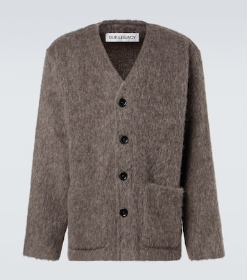 Leather-trimmed cardigan | Our Legacy