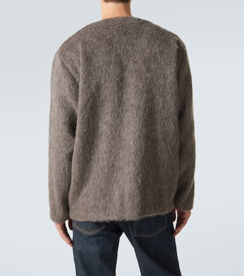 Leather-trimmed cardigan | Our Legacy