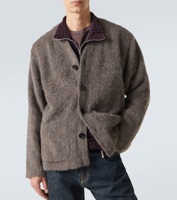 Leather-trimmed cardigan | Our Legacy