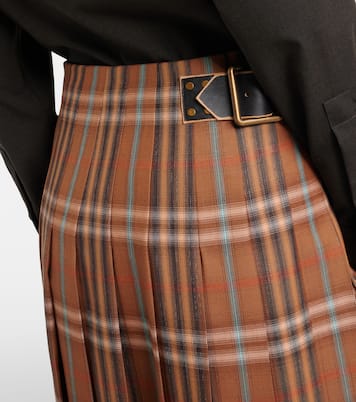 Burberry Check wool midi skirt | Burberry