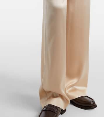 Weite Hose aus Satin | Brunello Cucinelli