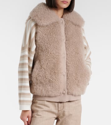 Weste aus Shearling mit Wolle | Yves Salomon