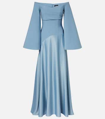 Rina crêpe and satin gown | Solace London