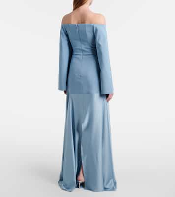 Rina crêpe and satin gown | Solace London