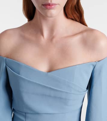 Rina crêpe and satin gown | Solace London
