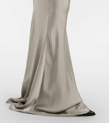 Off-shoulder satin gown | Entire Studios
