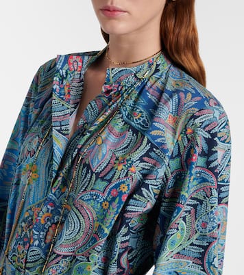 Paisley cotton-blend shirt dress | Etro