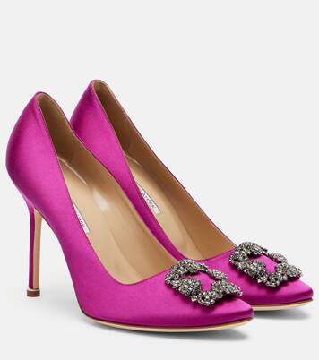 Hangisi embellished satin pumps | Manolo Blahnik
