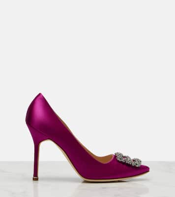 Hangisi embellished satin pumps | Manolo Blahnik