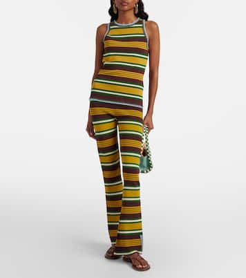 Pantaloni Clover flared in maglia a righe | Alémais