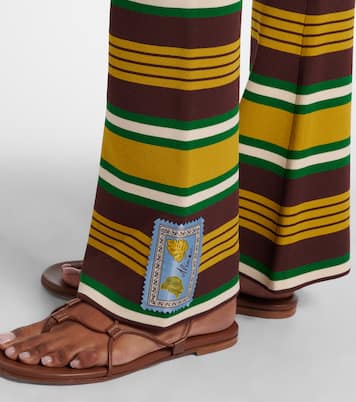 Pantaloni Clover flared in maglia a righe | Alémais