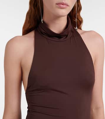 Aidana draped jersey maxi dress | De La Vali