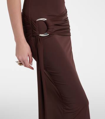 Aidana draped jersey maxi dress | De La Vali