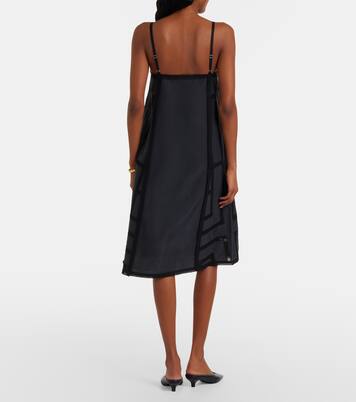Embroidered silk midi dress | Toteme