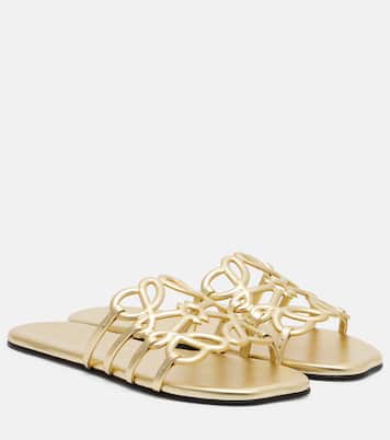 Paula's Ibiza Petal Anagram leather slides | Loewe