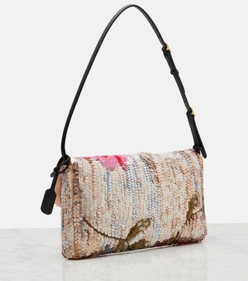 DeVain Small floral sequined shoulder bag | Valentino Garavani