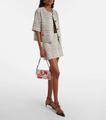 DeVain Small floral sequined shoulder bag | Valentino Garavani