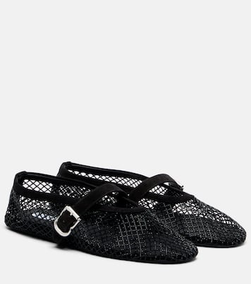 Embellished fishnet ballet flats | Alaïa