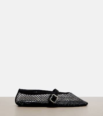 Embellished fishnet ballet flats | Alaïa